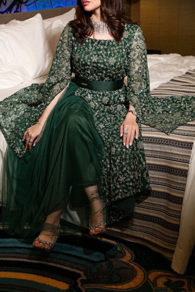 فستان أخضر ملكي