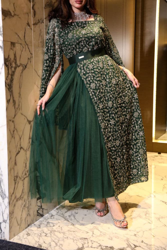 فستان أخضر ملكي
